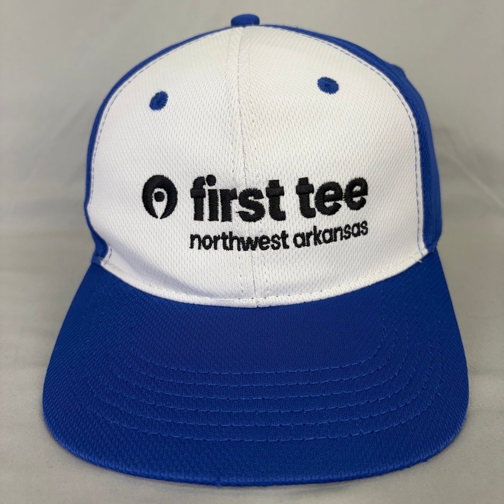 OC Sports First Tee Northwest Arkansas Hat Mens OSFM Blue White Mesh Golf Cap